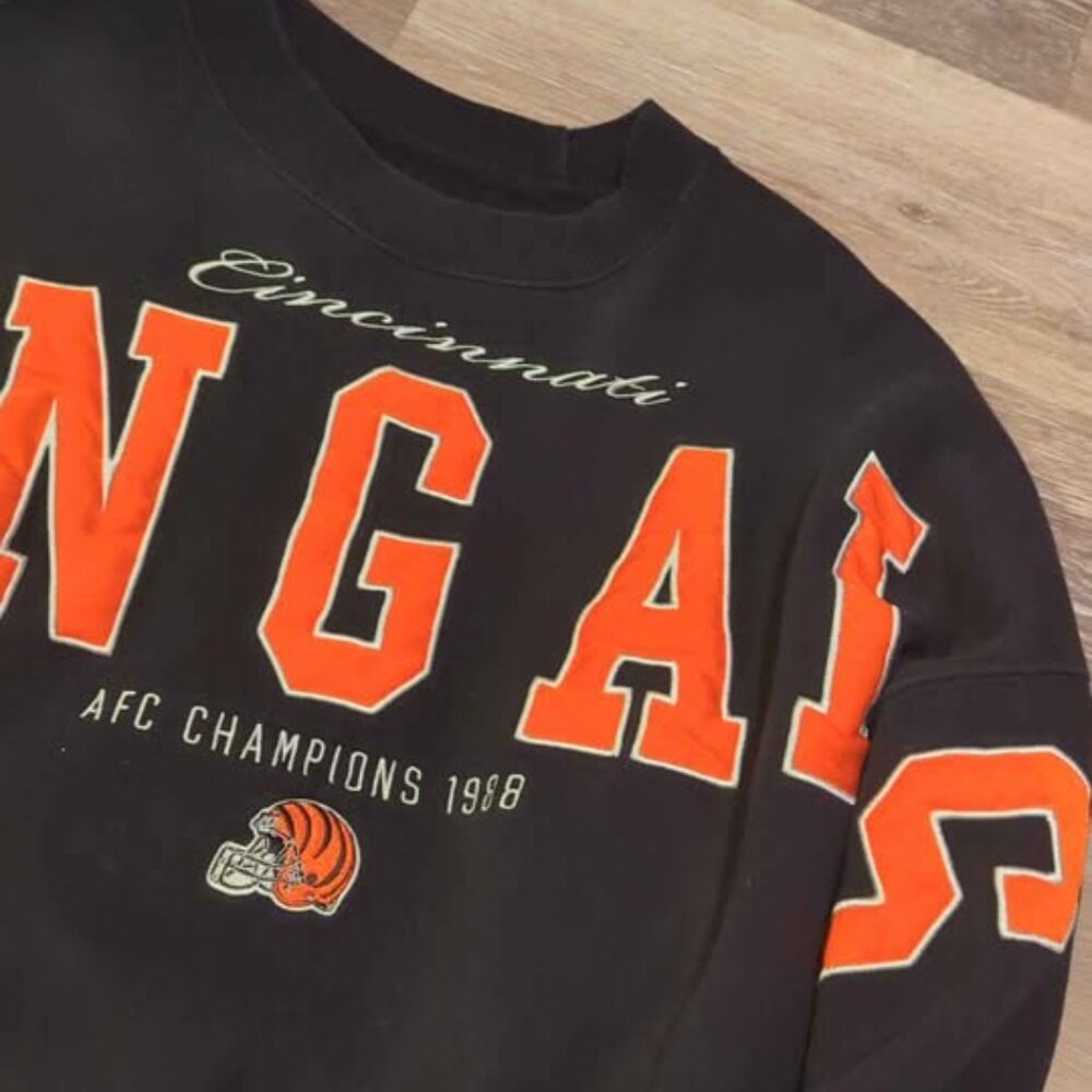 Abercrombie & Fitch NFL men's Cincinnati Bengals crewneck sweatshirt size large - Picture 3 of 4
